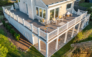 exterior remodel deck and hardscape, bonnet view