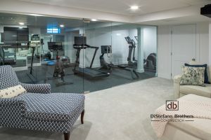 Coastal Comfort & Custom Gym Basement Remodel