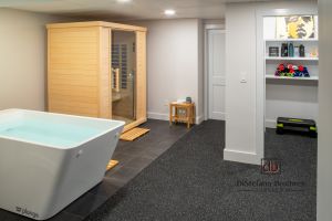 Coastal Comfort & Custom Gym Basement Remodel