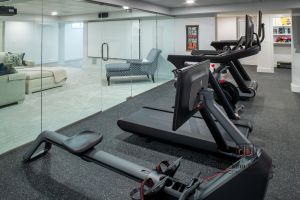Coastal Comfort & Custom Gym Basement Remodel