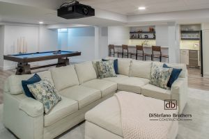 Coastal Comfort & Custom Gym Basement Remodel