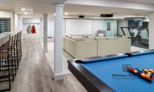 Coastal Comfort & Custom Gym Basement Remodel