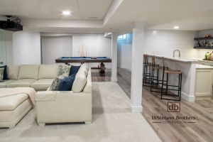 Coastal Comfort & Custom Gym Basement Remodel